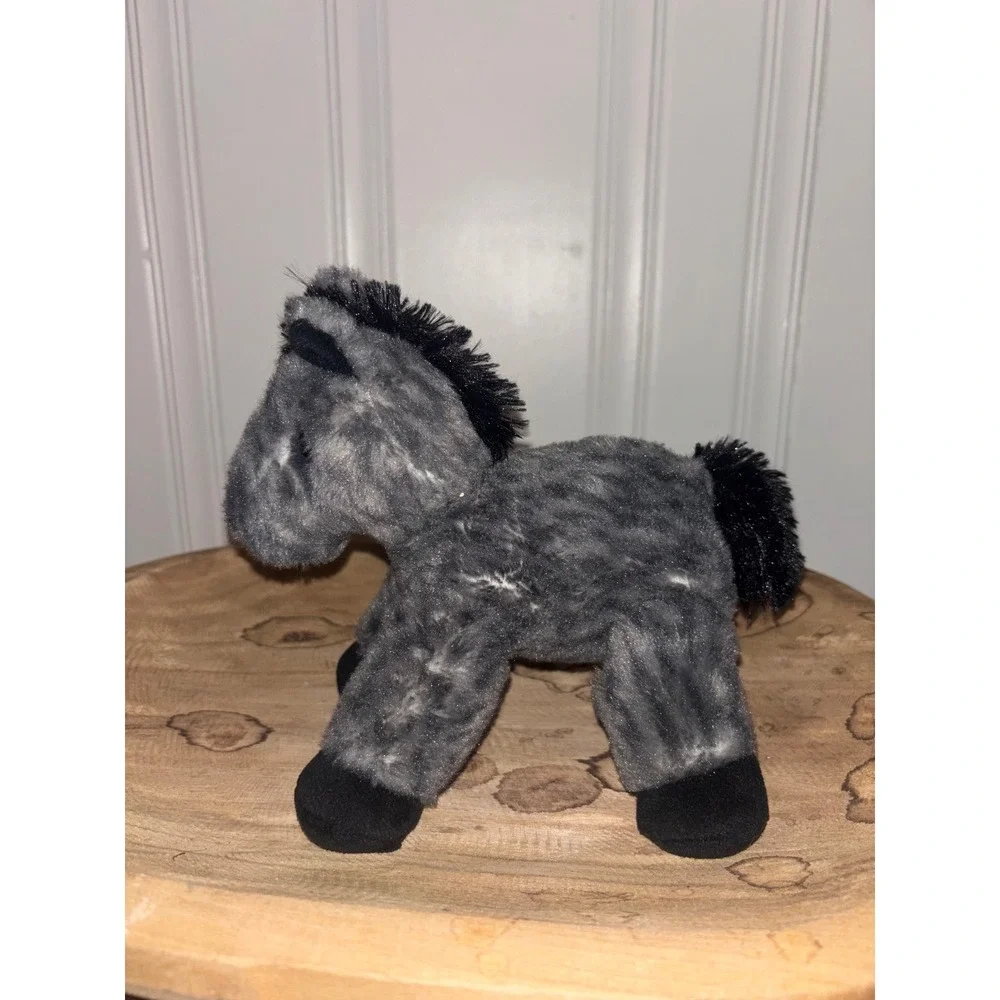 Aurora World‎ Gray Dapple Horse Plush Stuffed Animal Black Mane Tail 2021